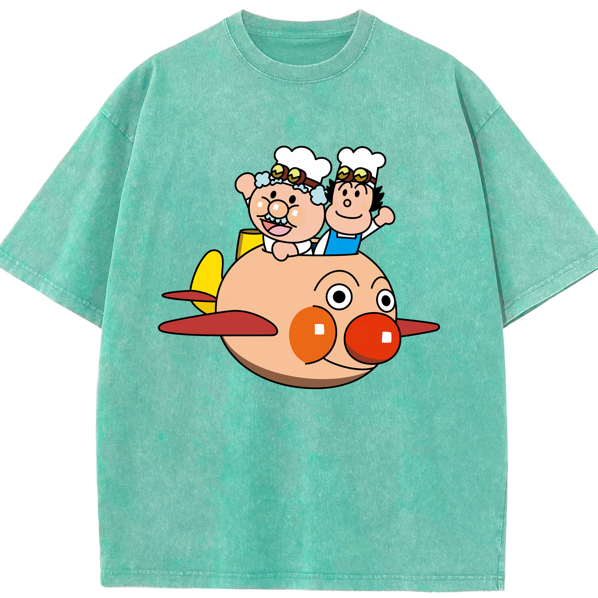 （画像用） アンパンマン Anpanman 綿100% ヴィンテージ風 半袖Tシャツ（フロントプリント）